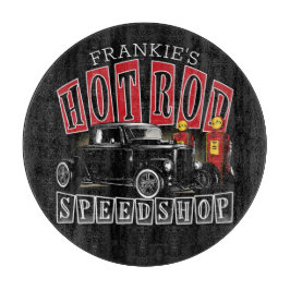 名前をカスタムする改造スピードショップガスステーションガレージ カッティングボード