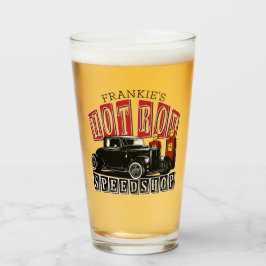 名前をカスタムする改造スピードショップガスステーションガレージ タンブラーグラス