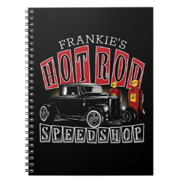 名前をカスタムする改造スピードショップガスステーションガレージ ノートブック