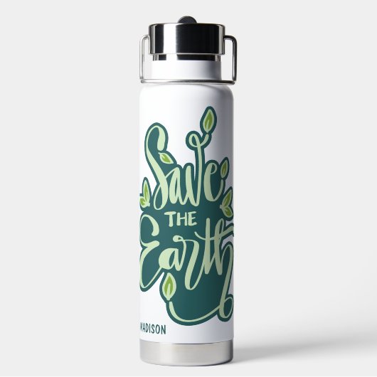名前をカスタムする救ザアース ウォーターボトル (背面)