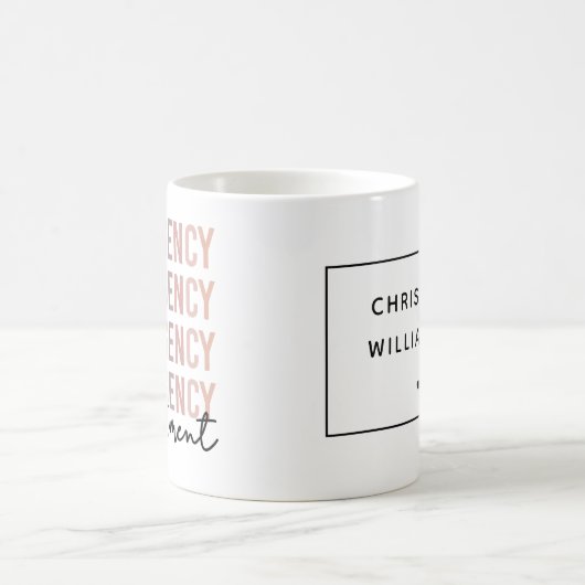 名前をカスタムする救急科ERナースER技術 コーヒーマグカップ (中央)