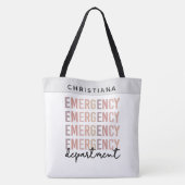 名前をカスタムする救急科ERナースER技術 トートバッグ (裏面)