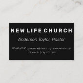 名前をカスタムする教会宗教 名刺 (正面)