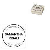 名前をカスタムする教室スタンプのプロパティ ラバースタンプ (押印)