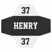 名前をカスタムする数クールモダンパーソナライズされた サッカーボール (フラット)