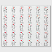 名前をカスタムする文字ギフトラッピング紙カップル愛 ラッピングペーパー (フラット)
