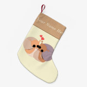 名前をカスタムする文字クリスマスストッキングカップルカタツムリ スモールクリスマスストッキング (正面 (吊り時))