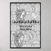 名前をカスタムする文字ジャイアントフェアリーカラーリングポスター ポスター (正面)