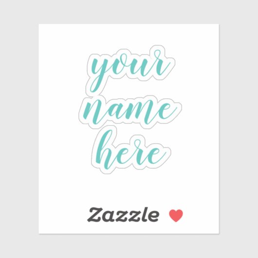 名前をカスタムする文字スクリプトウォーターボトルシール シール (シート)