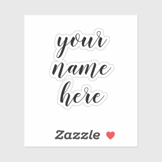 名前をカスタムする文字スクリプトウォーターボトルシール シール (シート)