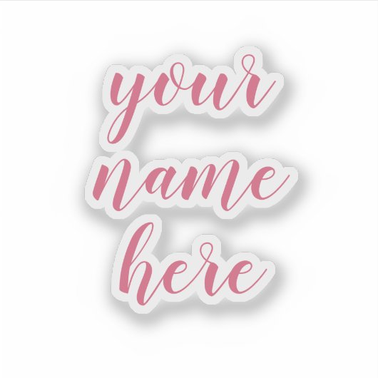 名前をカスタムする文字スクリプトウォーターボトルシール シール (正面)