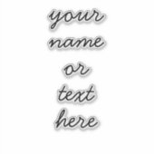 名前をカスタムする文字スミニマルクリプト荷物 シール (正面)