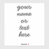 名前をカスタムする文字スミニマルクリプト荷物 シール (シート)