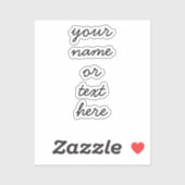 名前をカスタムする文字スミニマルクリプト電話ステッカー シール (シート)