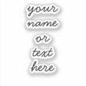 名前をカスタムする文字スミニマルクリプト電話ステッカー シール (正面)