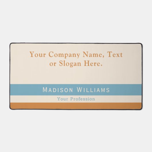 名前をカスタムする文字スローガン事務局又は個人レトロ デスクマット (正面)