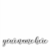 名前をカスタムする文字タンブラーLAPTOPステッカー シール (正面)