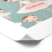 名前をカスタムする文字ハッピーバレリナポスター ポスター (角)