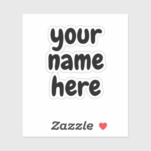 名前をカスタムする文字バブーブリーチーヴィ シール (シート)