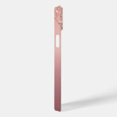 名前をカスタムする文字バラ金ゴールド赤面グリッタードライバ Case-Mate iPhoneケース (裏面 / 右)