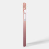 名前をカスタムする文字バラ金ゴールド赤面グリッタードライバ Case-Mate iPhoneケース (裏面 / 左)