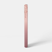 名前をカスタムする文字バラ金ゴールド赤面グリッタープレゼント SAMSUNG GALAXYケース (左側面)