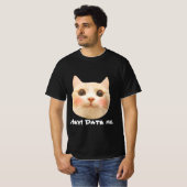 名前をカスタムする文字パーソナライズされたN・猫Tシャツ Tシャツ (正面フル)