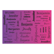 名前をカスタムする文字パープルピーチグラディエント