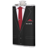 名前をカスタムする文字フラスコ（スーツとネクタイ付き） フラスク (左)