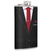 名前をカスタムする文字フラスコ（スーツとネクタイ付き） フラスク (右)