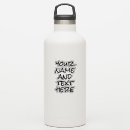 名前をカスタムする文字モダンウォーターボトルシール シール