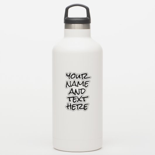 名前をカスタムする文字モダンウォーターボトルシール シール (ウォーターボトル)