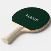 名前をカスタムする文字モノグラム暗緑色ミニマル主義者 卓球ラケット (正面アングル)