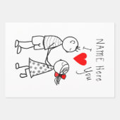 名前をカスタムする文字包装紙シート対 ラッピングペーパーシート (正面3)