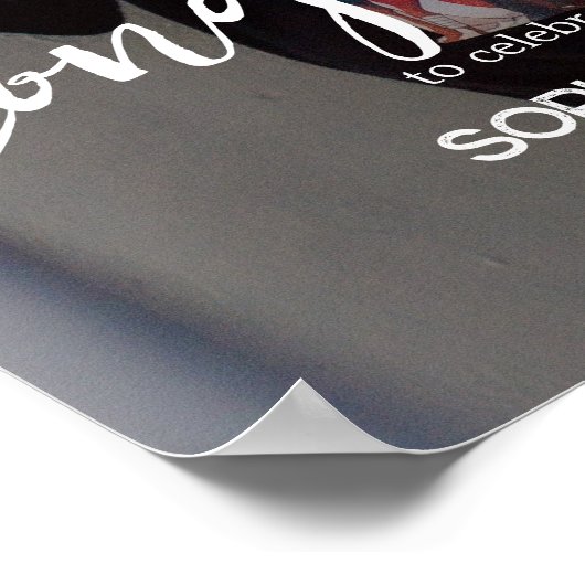 名前をカスタムする文字卒業ポスタープリント記念 ポスター (角)