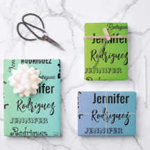 名前をカスタムする文字抽象芸術青緑グラデーション