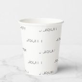 名前をカスタムする文字白黒パターン 紙コップ (右)