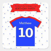 名前をカスタムする文字10歳の誕生日 スクエアシール (正面)