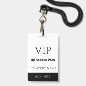 名前をカスタムする日VIPすべてのアクセスパスコンサートバッジ バッジ (ストラップ付き表面)
