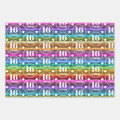 名前をカスタムする時代誕生日 ラッピングペーパーシート (正面3)