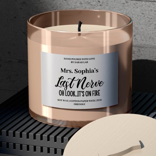 名前をカスタムする最後の神経キャンドルラベルシール スクエアシール