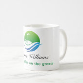 名前をカスタムする最高のゴルファーのコーヒーマグ コーヒーマグカップ (正面右)