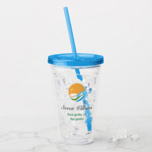 名前をカスタムする最高のゴルファーのプラスチック製タンブラー アクリルタンブラー
