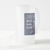 名前をカスタムする最高のパパエバーグリルマスター フロストグラスビールジョッキ (正面右)