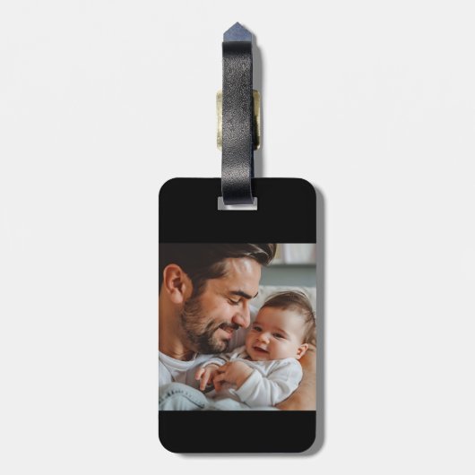 名前をカスタムする最高のパパバイパーレトロクール ラゲッジタグ (裏面縦)