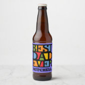 名前をカスタムする最高のパパ ビールラベル (正面)