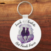 名前をカスタムする最高のフレンズフォーエバーキャッツキーチェーン キーホルダー (正面)
