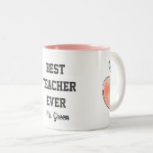名前をカスタムする最高の先生エバーウォーターカラーアップル ツートーンマグカップ (正面右)