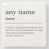 名前をカスタムする最高の定義の友人ギフト ストーンコースター (正面)