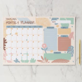 名前をカスタムする月次プランナー ペーパーパッド (インサイチュ)